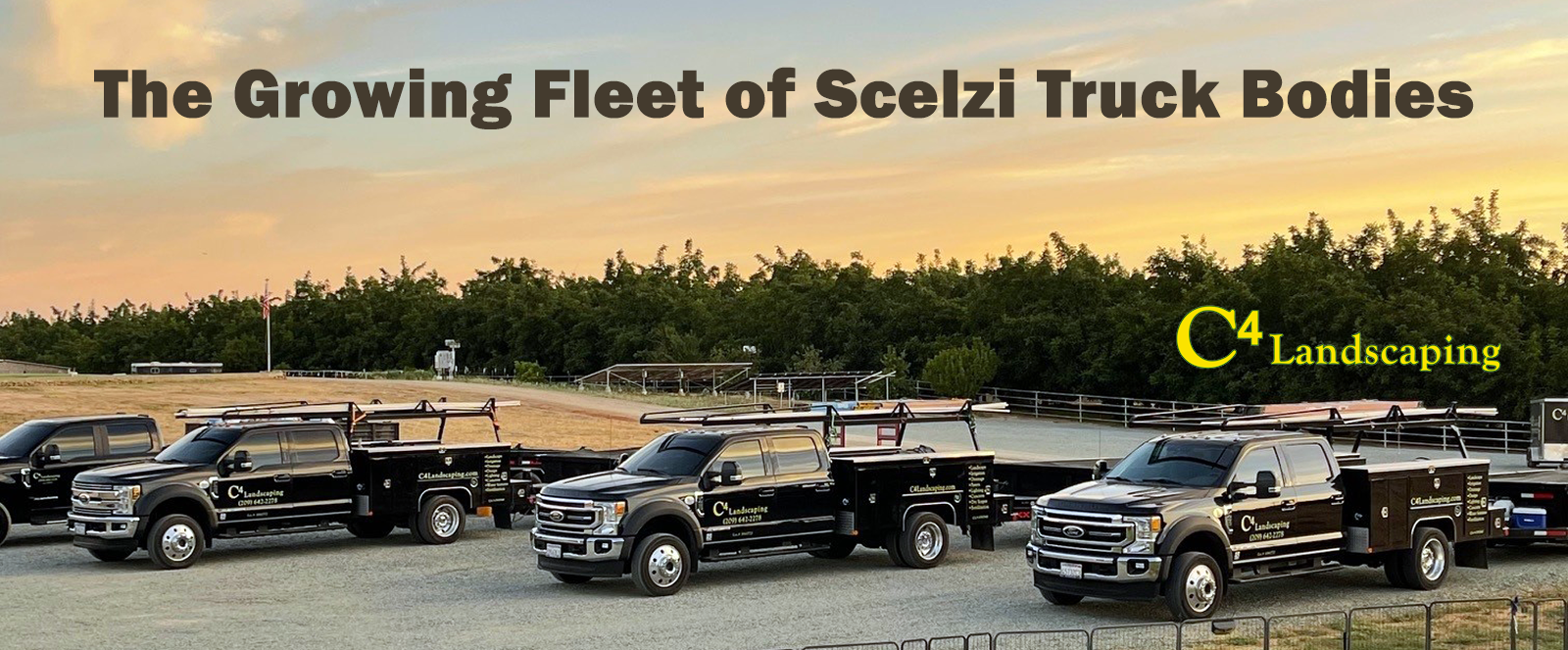 Scelzi Black trucks for C4 landscaping