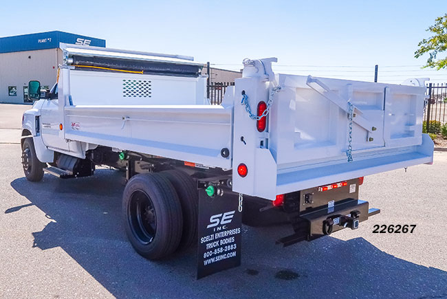 White Scelzi Dump Bed Truck Body