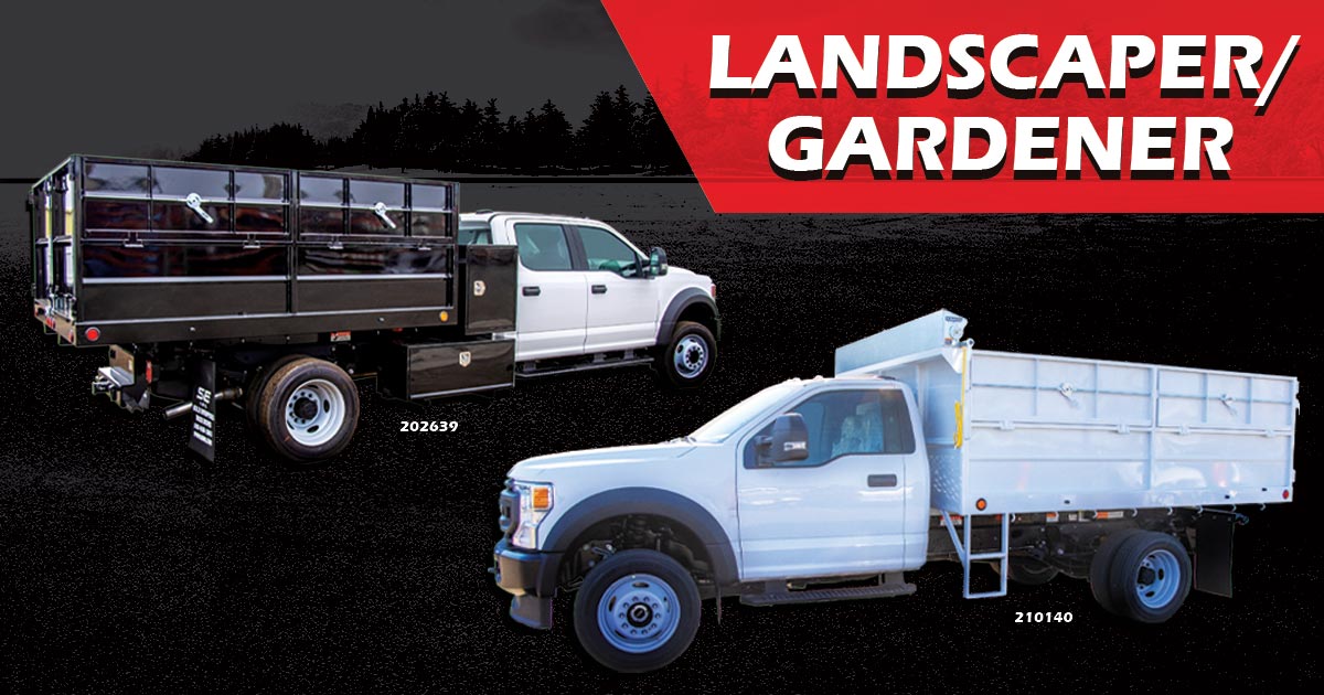  Black and white Scelzi Landscaper Gardener Truck Bodies